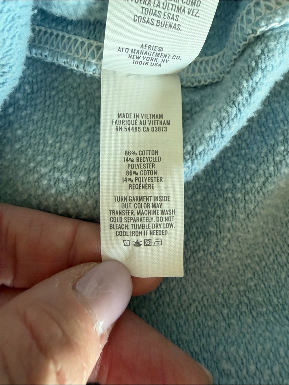 Aerie Go-To Sweatshirt in Cloud Wash - Picture 9 of 9